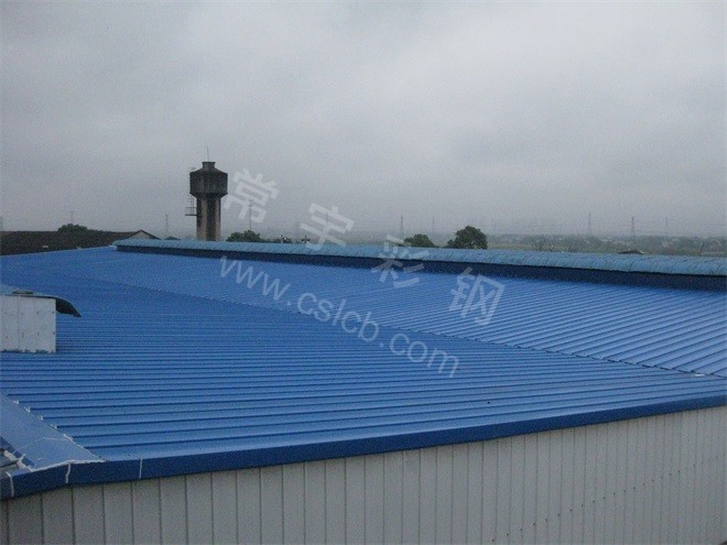 长沙黄兴镇钢结构厂房屋面更换_上海宝钢彩钢瓦