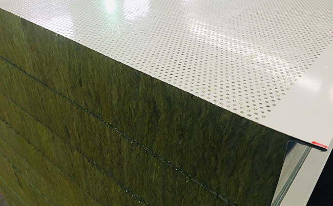 穿孔吸音岩棉夹芯板（10公分）